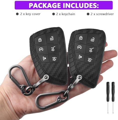 QBUC 2 Pcs for Chevy Key Fob Cover, 6 Buttons Silicone - Image 6