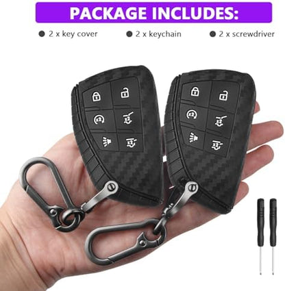 QBUC 2 Pcs for Chevy Key Fob Cover, 6 Buttons Silicone - Image 6