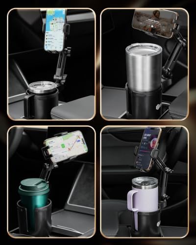 DYLEN Cup Holder Phone Holder for Car, 2 in 1 Cup Holder Phone Mount - Image 6