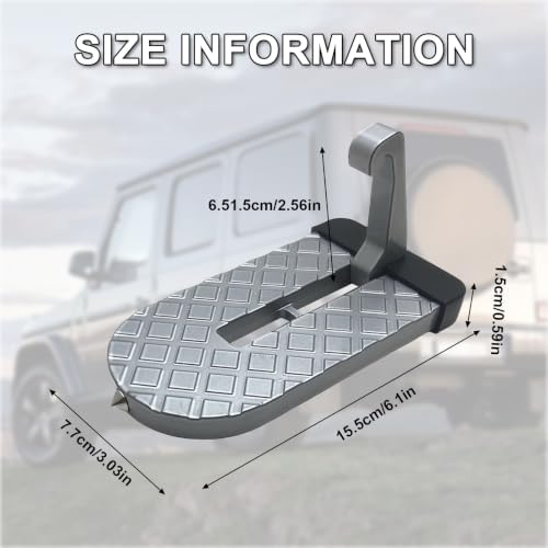 Car Door Step for Roof Access, Foldable Door Latch Step - Image 2