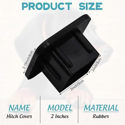 Hitch Receiver Cover 2" Cute Dachshund Puppy Trailer Hitch Cover Tube Cap - Image 2