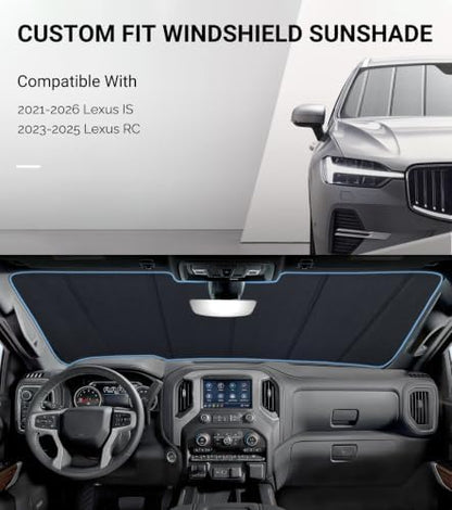 Pigenius Windshield Sunshade for Lexus RC 2023-2025, IS300/IS350/IS500 - Image 2
