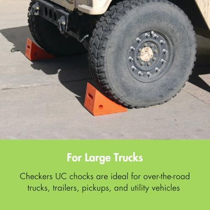 Checkers One Large Wheel Chock for 27-35" Tires - Image 2