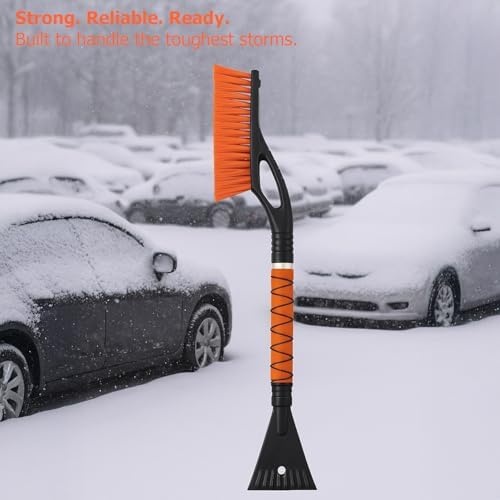 Gardenised 27" Aluminum Snow Brush and Ice Scraper 2-in-1 Detachable Winter Car - Image 5