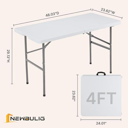 NEWBULIG 4 FT Foldable Table - Image 3