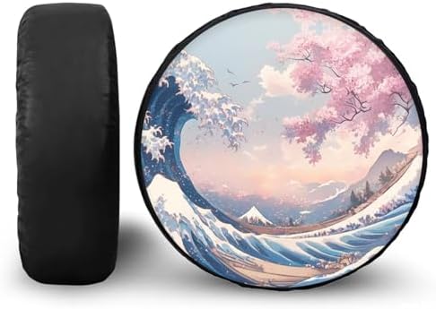 Spare Tire Cover PU Leather, Weatherproof Wheel Cover by YGFLPPV