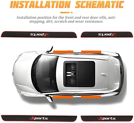 AICEL Car Door Sill Plate Protectors, Universal Car Door Entry Decoration - Image 4