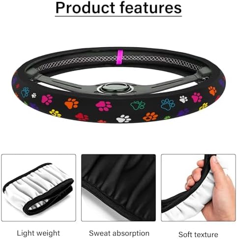 Steering Wheel Cover Neoprene Material Most Cars Men&Women Universal 15 inch - Image 2