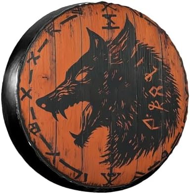 Wolf Spare Tire Cover Wheel Protectors Weatherproof Sun Protection Covers by Gayruaicjz