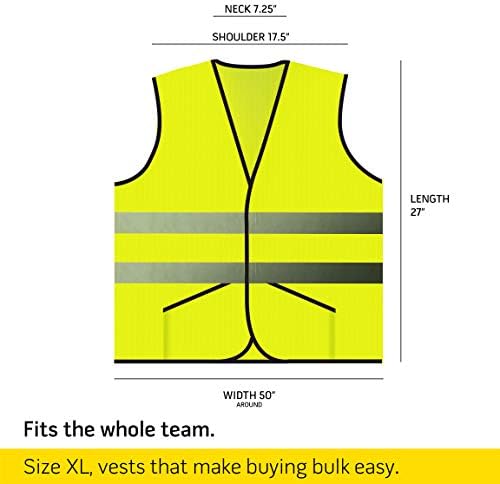 PeerBasics Pocket Safety Vest Bulk Pack Reflective High Visibility Men Women - Image 4