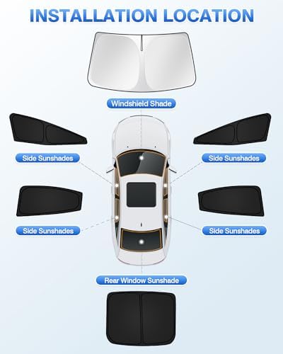 Canvcle Sunshades for Toyota Prius 2023-2025 2026 Accessories Windshield Sun - Image 5
