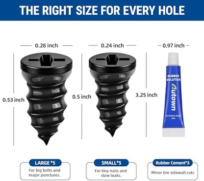 AUTOWN 21PCS Tire Repair Rubber Nail Kit - Image 4