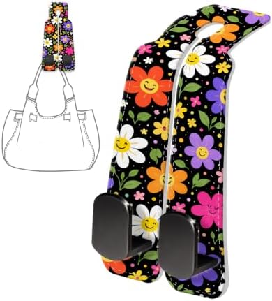 PU Leather Car Seat Hook, Storage Headrest Hanger, Cute Car Backseat Organizer - Image 6