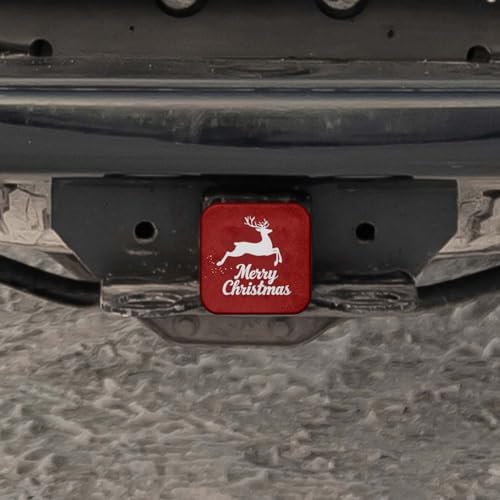Swono Merry Christmas Trail Hitch Cover, Flying Deer Moose Floral 2 Inches Tow - Image 5