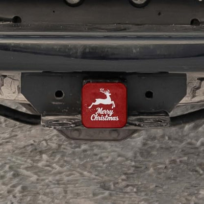 Swono Merry Christmas Trail Hitch Cover, Flying Deer Moose Floral 2 Inches Tow - Image 5