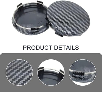 Tesnaao 4 PCS Car Wheel Hub Center Cap, 2.36" x 2.2" Wheel Hub Modification - Image 4