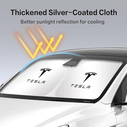 300T Sunshade for Tesla Model Y Model 3, Car Accessories 2026 for Tesla - Image 5
