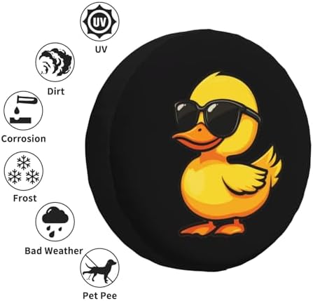 Funny Duck Spare Tire Cover Weatherproof Universal Wheel Protectors Cute Duck - Image 5