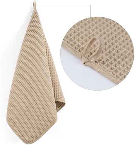 POLYTE 430 GSM Poly Blend Microfiber Quick Dry Waffle Hand Towel, 16x30 in - Image 3