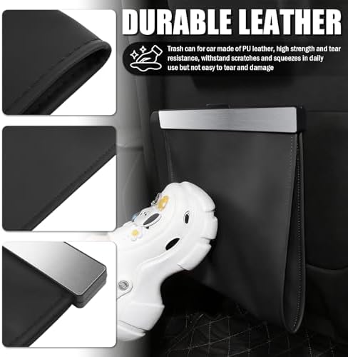 LED Car Trash Can Leak-Proof, Strong Magnetic Fast Closing Car Trash Bin as - Image 3