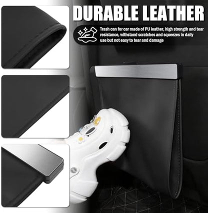 LED Car Trash Can Leak-Proof, Strong Magnetic Fast Closing Car Trash Bin as - Image 3