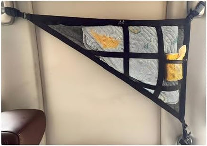 Car Ceiling Cargo Net, 35.4"×25.6" Triangle Double Layer Overhead Cargo Net by Unknown
