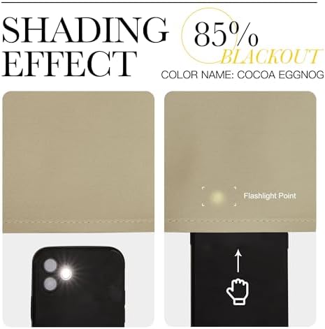 NICETOWN Cocoa Eggnog Blackout Curtains - Image 4