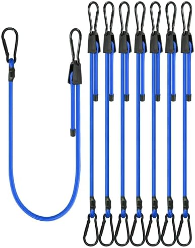 Lucky Straps 36" Blue Adjustable Carabiner Bungee Cords by LuckyStraps