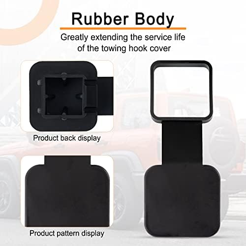 SINGARO Fits for 2-inch Hitch Cover, Trailer Hitch Cover Tube Plug Insert - Image 3