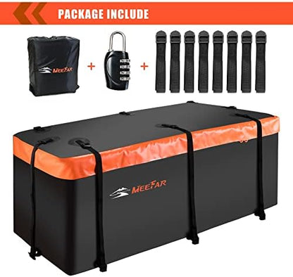 Hitch Mount Cargo Carrier Bag 100% Waterproof 19.7 Cubic Feet Luggage Rack - Image 3