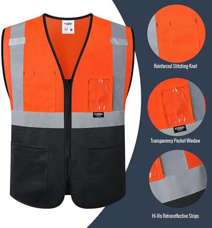 JKSafety Safety Vest for men women Hi Vis Vest - Image 3