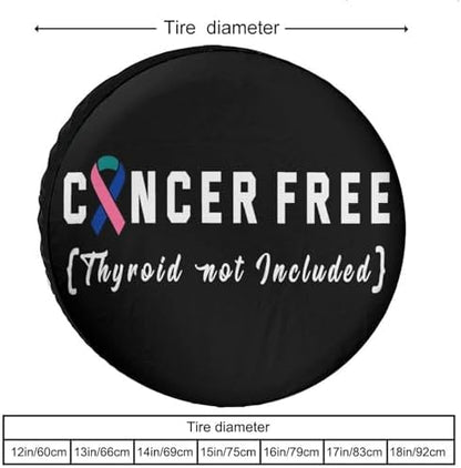 Thyroid Awareness Cancer Tire Covers, Dust-Proof Weatherproof Wheel Covers - Image 3