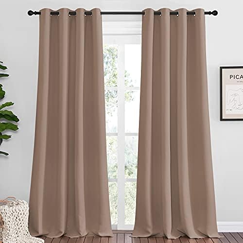 NICETOWN Bedroom Blackout Curtains, 55 x 102-inch, Cappuccino by NICETOWN