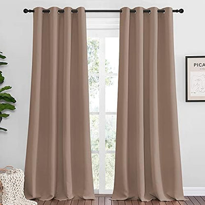 NICETOWN Bedroom Blackout Curtains, 55 x 102-inch, Cappuccino by NICETOWN