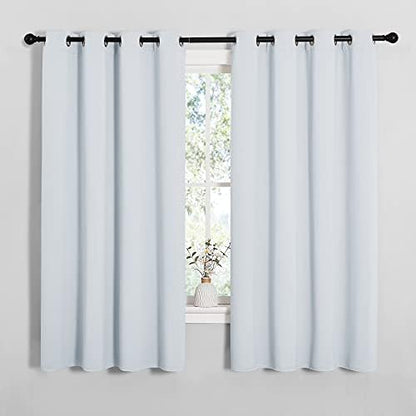 NICETOWN Greyish White Blackout Curtains - Image 2