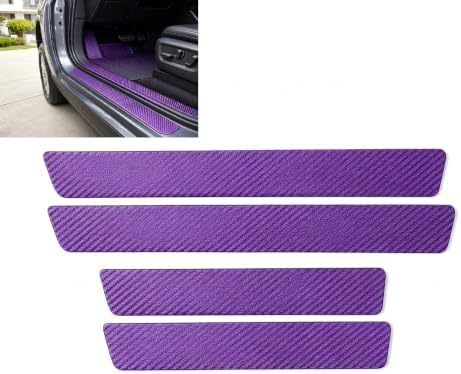 Door Sill Protector 4PCS, Carbon Fiber Anti-Scratch Door Entry Guard, by Unknown
