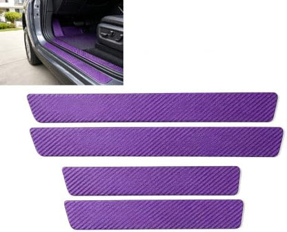 Door Sill Protector 4PCS, Carbon Fiber Anti-Scratch Door Entry Guard, by Unknown