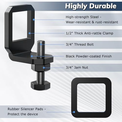 2" Anti Rattle Hitch Clamp, Heavy Duty Hitch Tightener - Image 4