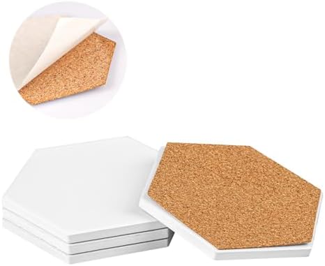 50 Pack 4 inch Hexagon Sublimation Ceramic Tiles - Image 3