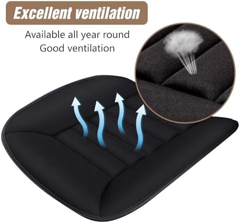 MYFAMIREA 2PCS Car Seat Cushion Pad 1.2" Thick Comfort Seat Protector - Image 3