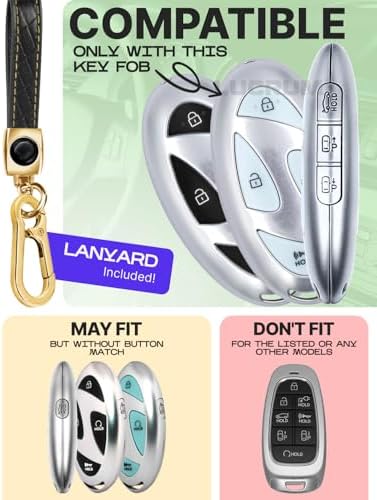 Lucrum Compatible with Hyundai Key Fob Cover & Keychain - Image 2