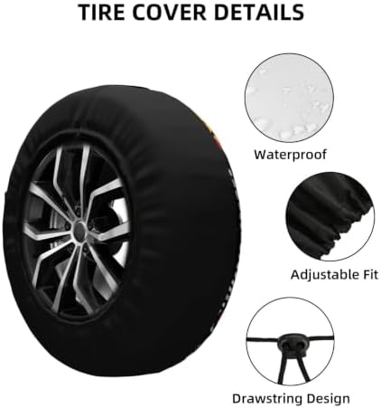 Graffiti Spare Tire Cover Waterproof Wheel Cover 17 Inch Universal Fit - Image 5