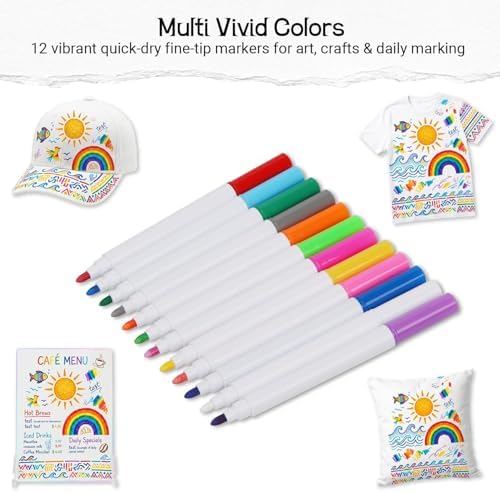 12 PCS Dark Blue Liquid Chalk Markers, Fine Tip Neon Erasable Pens - Image 4
