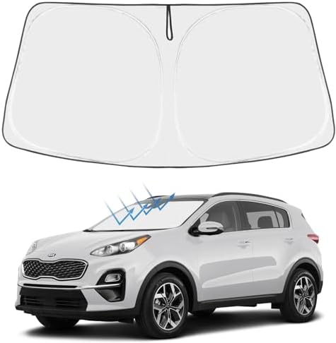 Proadsy Custom Fit 2017-2022 Kia Sportage Windshield Sun Shade, Blocks Heat by Proadsy