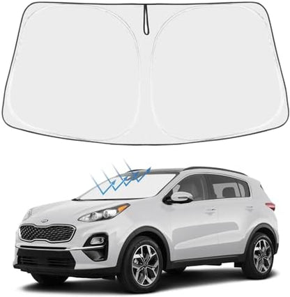 Proadsy Custom Fit 2017-2022 Kia Sportage Windshield Sun Shade, Blocks Heat by Proadsy