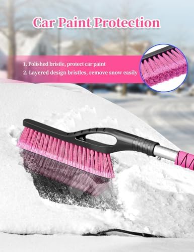 HEEYA 42.2 Inch Snow Brush and Ice Scraper - Image 4