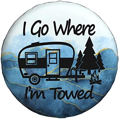 Spare Tire Cover I Go Where I'm Towed Weatherproof Universal Wheel Protectors - Image 6