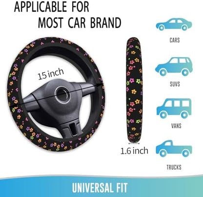 Elastic Steering Wheel Cover, 15 Inch Absorbing Sweat Vivid Pattern - Image 4