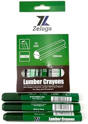 Zeluga 4.7in. x 0.47in. Hex Shape Industrial Lumber Marking Crayons - Image 4