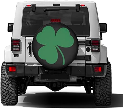 Green Irish Shamrock Spare Tire Cover Dust-Proof Wheel Tire Cover Fit Trailer - Image 2